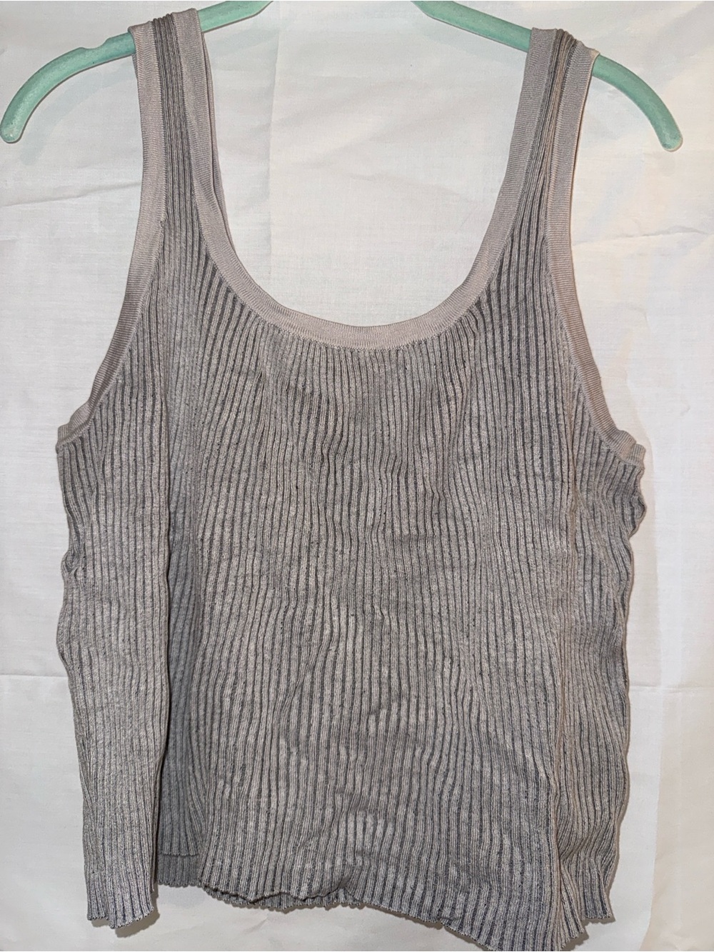 H&M Ribbed Tank Top - Light Gray